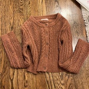 urban outfitters, brown sweater; size medium; cropped